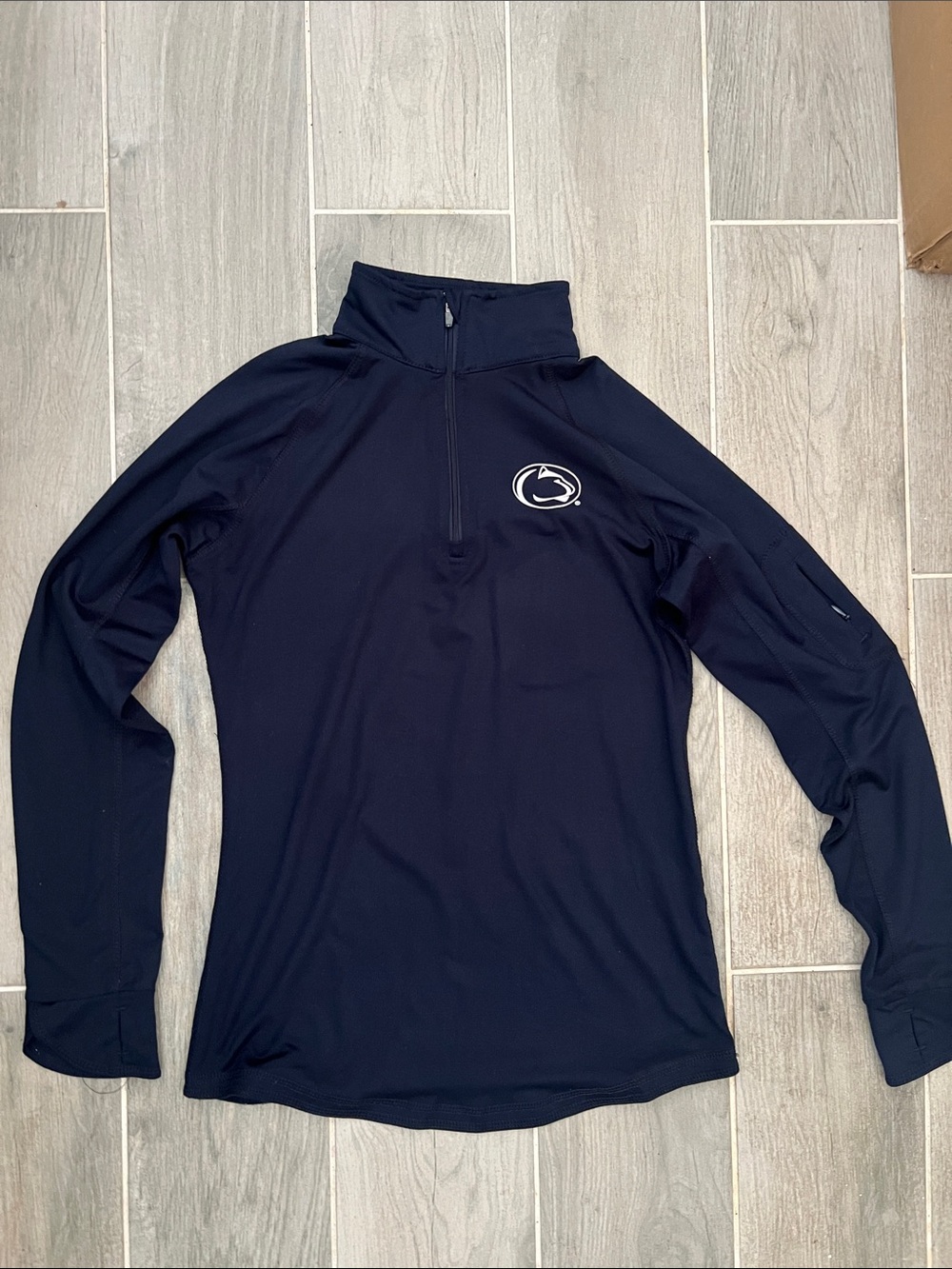 Penn State Navy Quarter-Zip Pullover with Logo